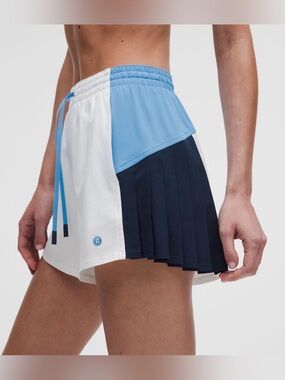 Lululemon Court Champ Side-Pleat High-Rise Tennis Short 3" Sz Large NWT